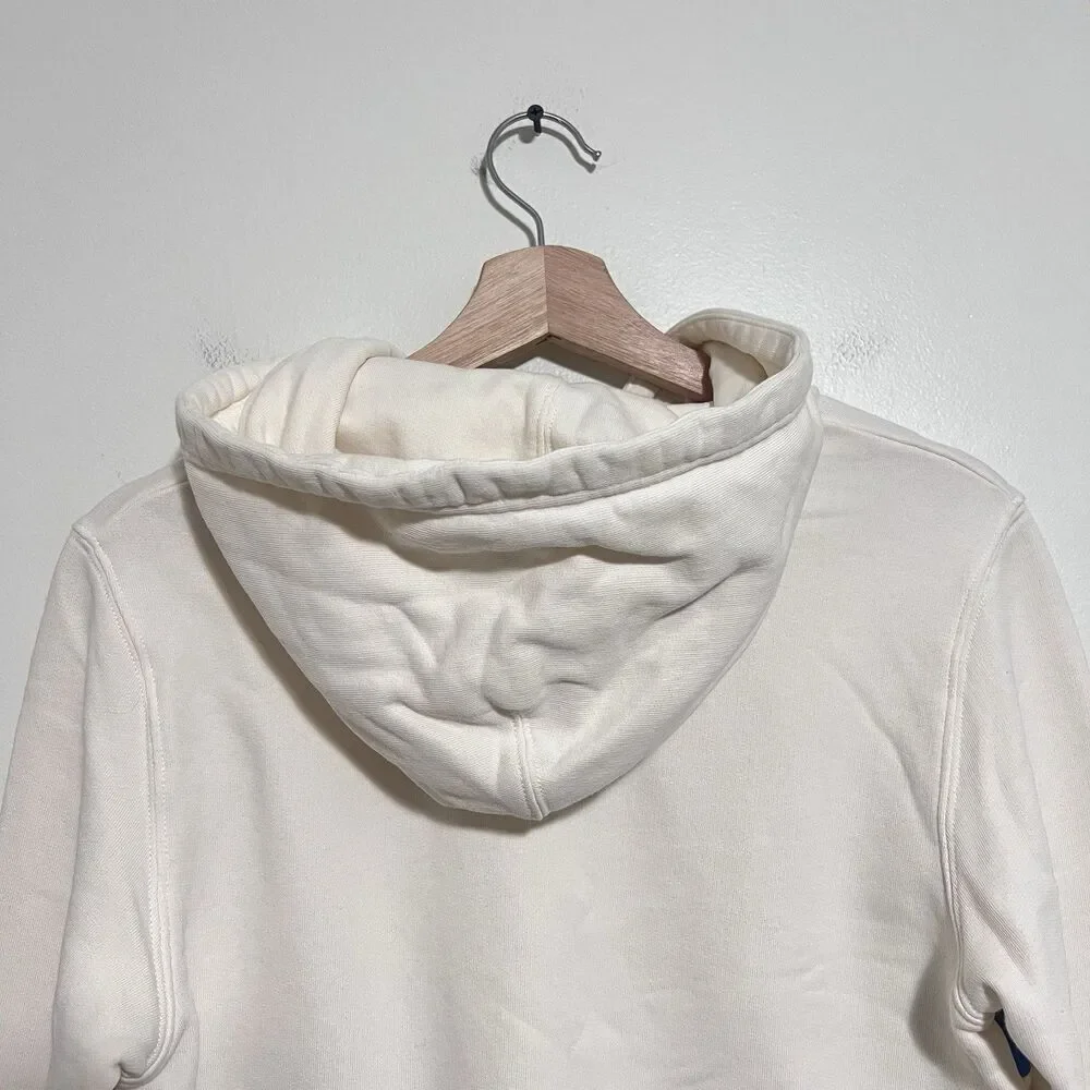 Tory Sport by Tory Burch Graphic French Terry Hoodie Sweatshirt Beige Size Small